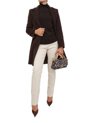 Maglia over Marella in lana e cashmere marrone in DONNA