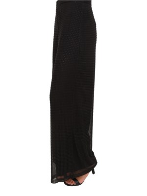 Pantaloni fluidi Marella in jersey di tulle nero con strass all over in DONNA