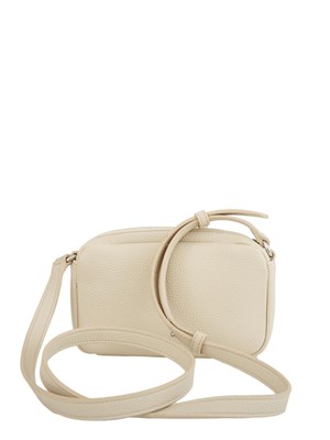 Borsa a tracolla Armani Exchange in ecopelle beige in DONNA