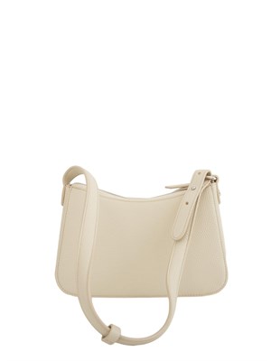 Borsa a spalla Armani Exchange in pelle ecologica beige in DONNA