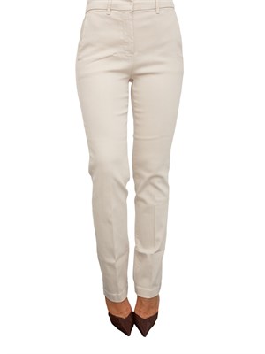 Pantaloni Marella taglio dritto in bull stretch beige in DONNA
