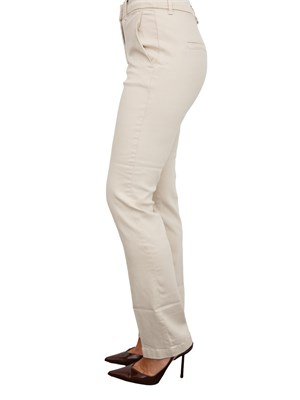 Pantaloni Marella taglio dritto in bull stretch beige in DONNA