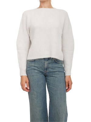 Maglia girocollo Marella in alpaca stretch avorio in DONNA