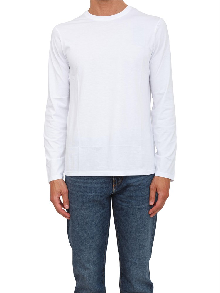 T-shirt  bianco Armani Exchange in cotone Pima a maniche lunghe
