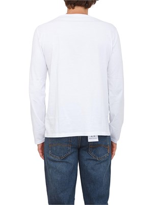 T-shirt  bianco Armani Exchange in cotone Pima a maniche lunghe in UOMO