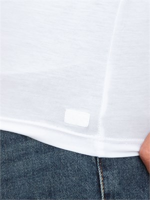 T-shirt  bianco Armani Exchange in cotone Pima a maniche lunghe in UOMO