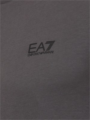 T-shirt  grigio EA7 Core Identity in cotone Pima in UOMO