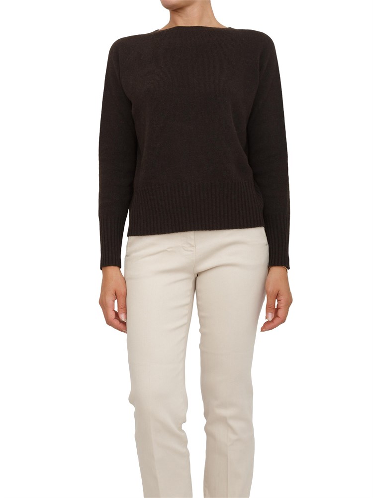 Maglia Marella in misto cashmere e viscosa marrone