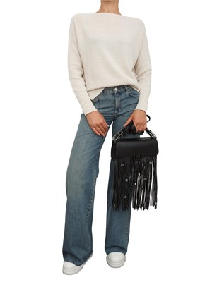 Maglia Marella in misto cashmere e viscosa beige in DONNA