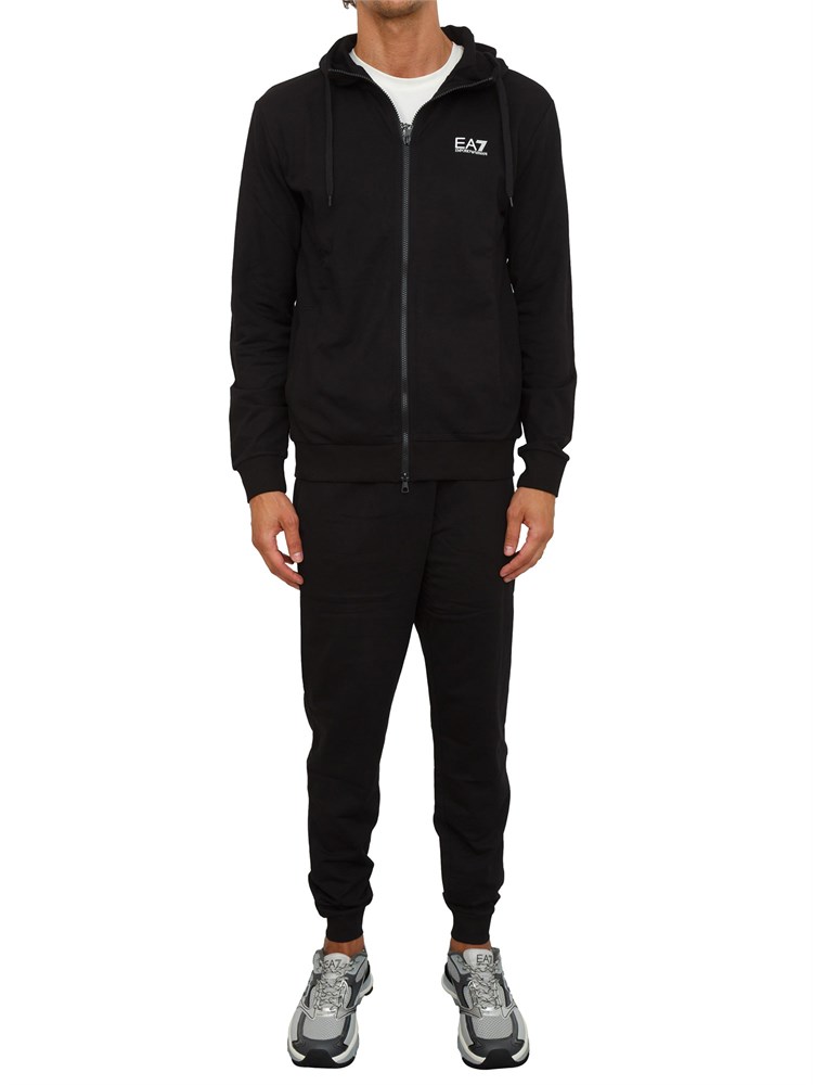 Tuta sportiva nero EA7 Core Identity in cotone