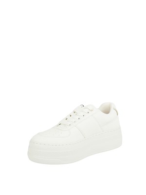 Sneakers donna Emporio Armani in ecopelle bianca con suola alta in DONNA
