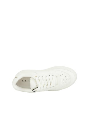 Sneakers donna Emporio Armani in ecopelle bianca con suola alta in DONNA