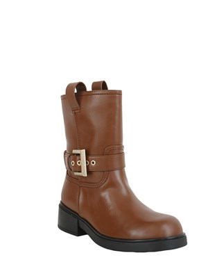 Stivali donna Armani Exchange in ecopelle cuoio con cinturino in DONNA
