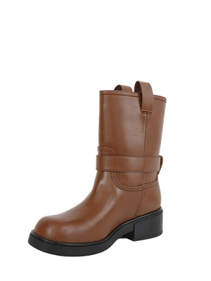 Stivali donna Armani Exchange in ecopelle cuoio con cinturino in DONNA