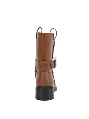 Stivali donna Armani Exchange in ecopelle cuoio con cinturino in DONNA