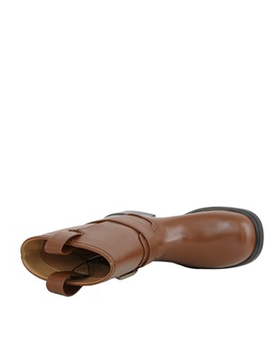 Stivali donna Armani Exchange in ecopelle cuoio con cinturino in DONNA