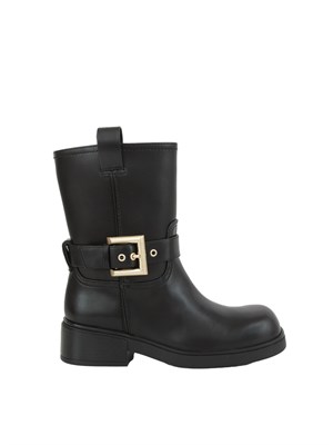 Stivali donna Armani Exchange in ecopelle nera con cinturino in DONNA