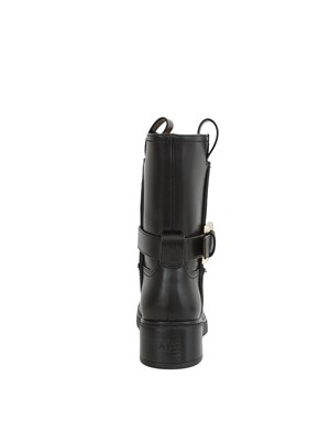 Stivali donna Armani Exchange in ecopelle nera con cinturino in DONNA
