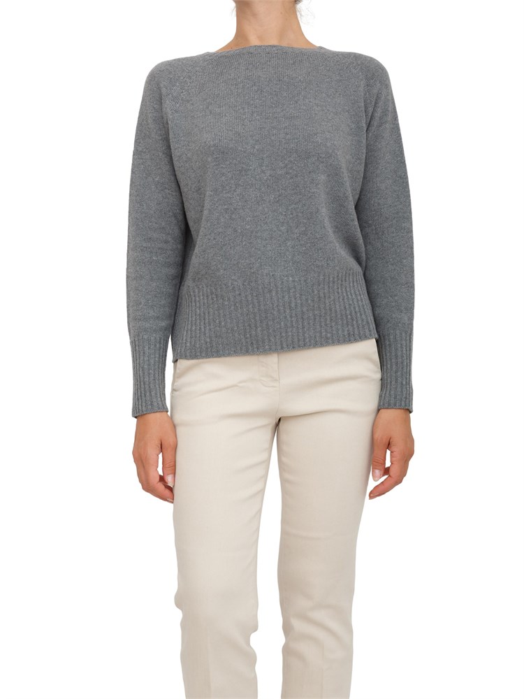 Maglia Marella in misto cashmere e viscosa grigia