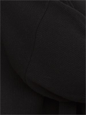 Maglia Marella manica corta scesa con scollo V in misto lana nera in DONNA