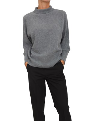 Maglia over Marella in lana e cashmere grigio in DONNA