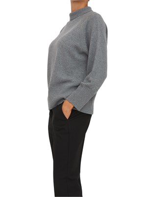 Maglia over Marella in lana e cashmere grigio in DONNA