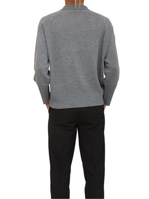 Maglia over Marella in lana e cashmere grigio in DONNA