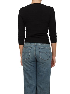 Maglia Marella in pura lana extrafine nera con lurex in DONNA