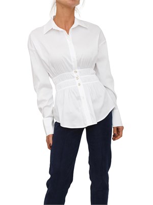 Camicia donna Fracomina in popeline stretch bianco in DONNA