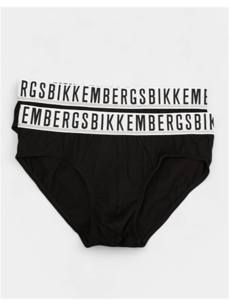 Pack 2 slip Bikkembergs in cotone nero