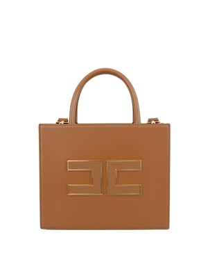 Tote piccola cammello Elisabetta Franchi con logo in DONNA