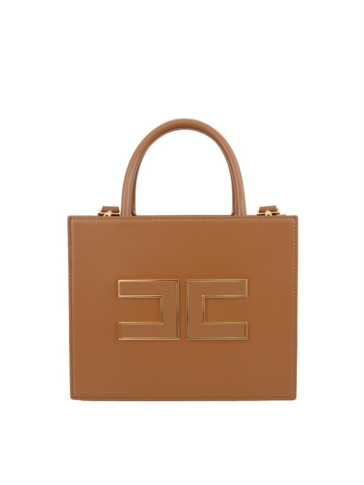 Tote piccola cammello Elisabetta Franchi con logo