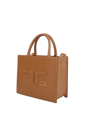 Tote piccola cammello Elisabetta Franchi con logo in DONNA