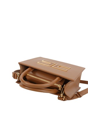 Tote piccola cammello Elisabetta Franchi con logo in DONNA