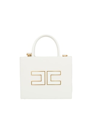 Tote piccola bianco Elisabetta Franchi con logo in DONNA