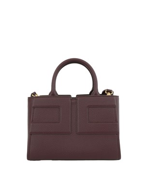 Borsa tote media bordeaux Elisabetta Franchi con logo in DONNA