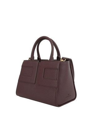 Borsa tote media bordeaux Elisabetta Franchi con logo in DONNA