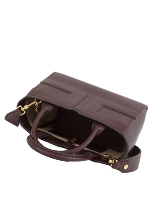 Borsa tote media bordeaux Elisabetta Franchi con logo in DONNA