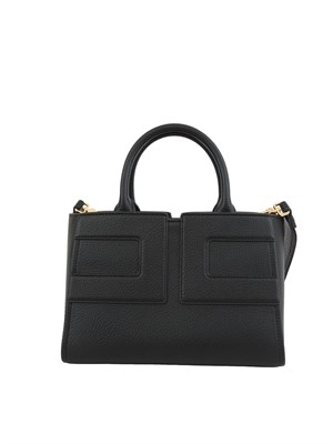Borsa tote media nero Elisabetta Franchi con logo in DONNA