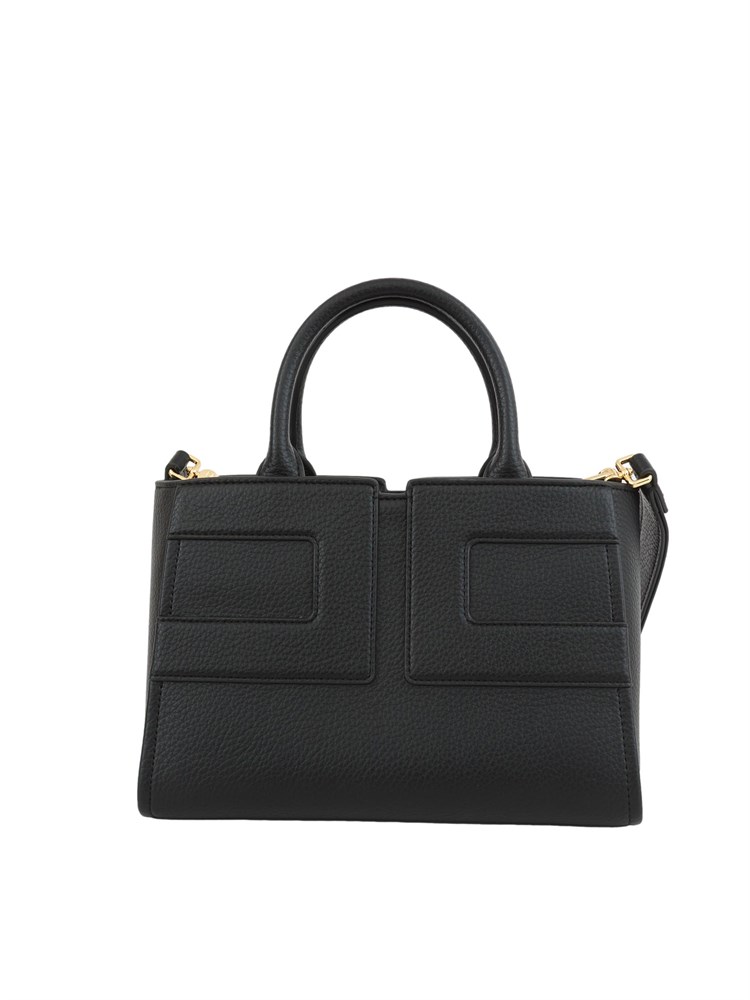 Borsa tote media nero Elisabetta Franchi con logo