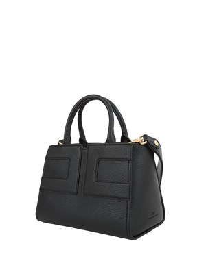 Borsa tote media nero Elisabetta Franchi con logo in DONNA
