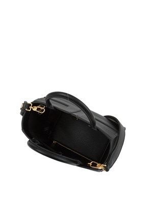 Borsa tote media nero Elisabetta Franchi con logo in DONNA