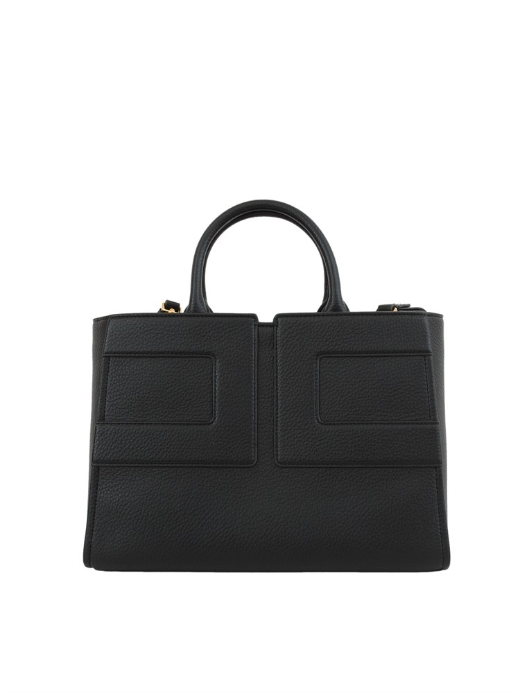 Borsa tote grande nero Elisabetta Franchi con logo