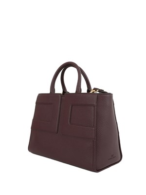 Borsa tote grande bordeaux Elisabetta Franchi con logo in DONNA