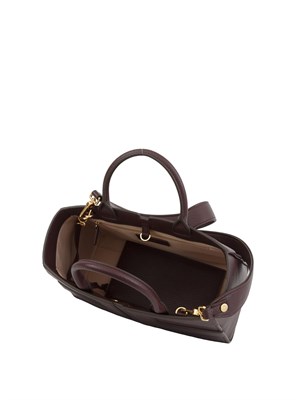 Borsa tote grande bordeaux Elisabetta Franchi con logo in DONNA