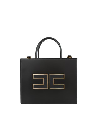 Tote grande nero Elisabetta Franchi con logo in DONNA