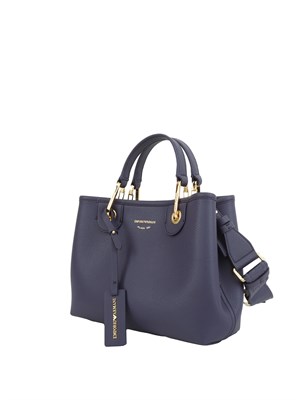 Borsa Emporio Armani in ecopelle viola effetto martellato con tracolla in DONNA