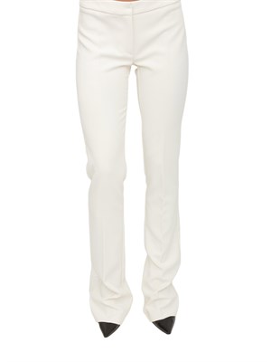 Pantaloni Elisabetta Franchi in crêpe bianco panna in DONNA
