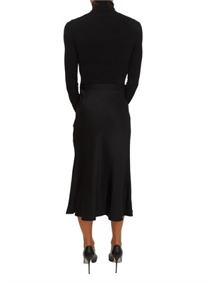 Abito Elisabetta Franchi in maglia a costine e raso con taschino nero in DONNA