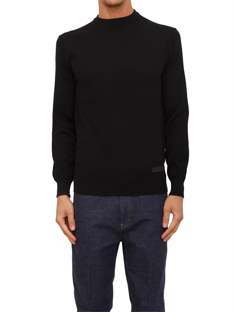 Maglia girocollo Richmond X uomo in lana nera